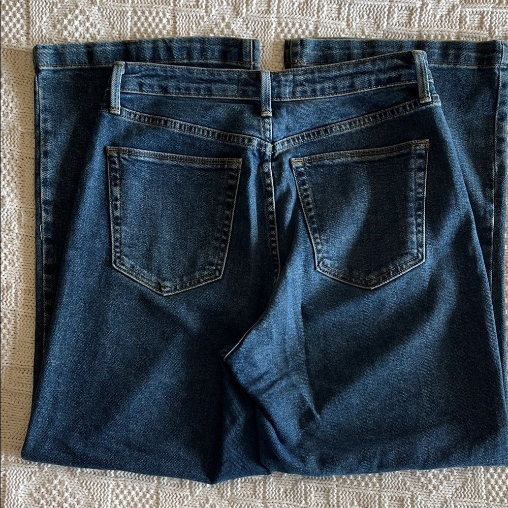 Just Black Denim The Sailor Pocket Wide Leg in Dark Denim Sz 29 USA - Picture 11 of 12